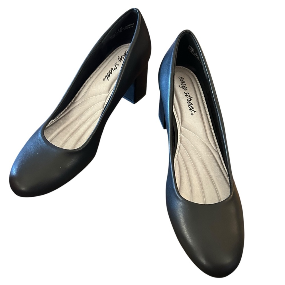 Easy street Proper Black Classic Comfort Mid Heel Pump NEW Size 8 - Picture 5 of 10